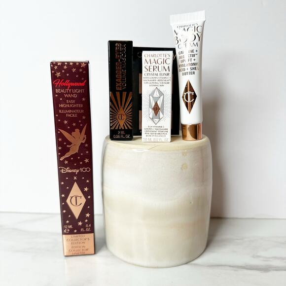 Charlotte Tilbury Makeup & Skincare Bundle Disney Highlighter + Magic Minis NEW - Picture 1 of 16